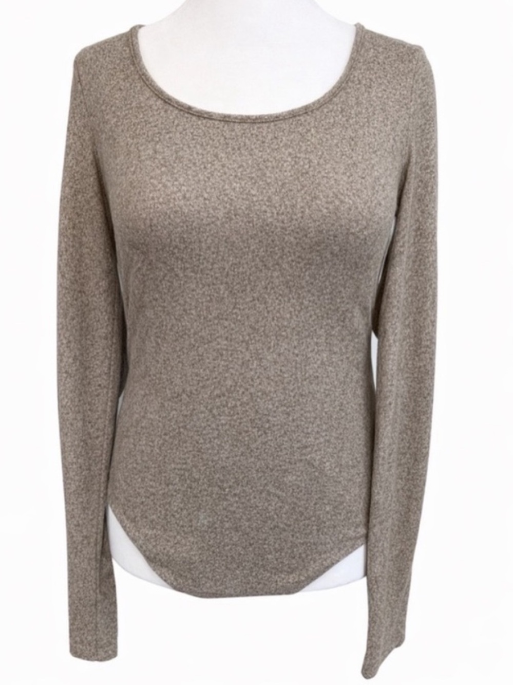 American Eagle Soft Knit Bodysuit XL Long Sleeve Thong Neutral Feminine Staple